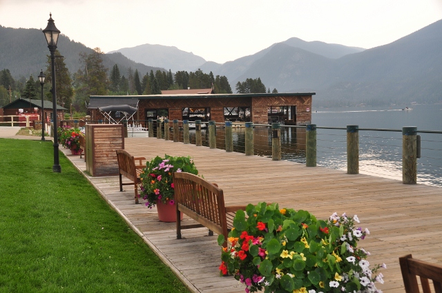 Benches overlooking Grand Lake